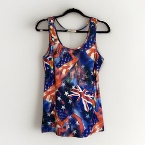 Bobbie Brooks Women's 4th Of July, American, Red White Blue Tank Top Shirt Large